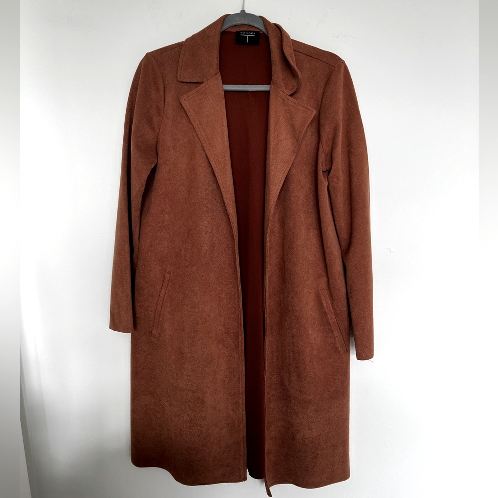 Tahari Faux Suqde cardigan